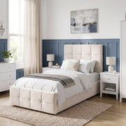 Square Ottoman Storage Bed - Velvet Ottoman Bed Frame