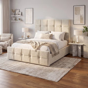 Square Ottoman Storage Bed - Velvet Ottoman Bed Frame