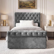 Chesterfield Ottoman Storage Bed Frame Side Lift