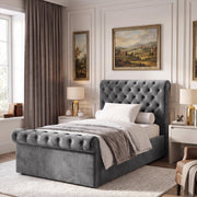 Chesterfield Ottoman Storage Bed Frame Side Lift
