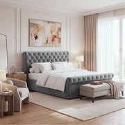 Chesterfield Ottoman Storage Bed Frame Side Lift
