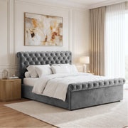 Chesterfield Ottoman Storage Bed Frame Side Lift