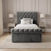 Chesterfield Ottoman Storage Bed Frame Side Lift