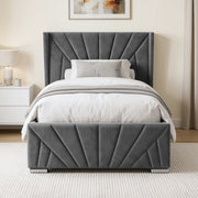 Velvet Ottoman Storage Bed - Sunrise Ottoman Bed Frame