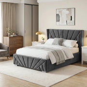 Velvet Ottoman Storage Bed - Sunrise Ottoman Bed Frame