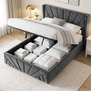 Velvet Ottoman Storage Bed - Sunrise Ottoman Bed Frame