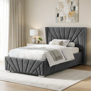 Velvet Ottoman Storage Bed - Sunrise Ottoman Bed Frame