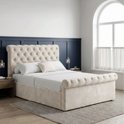 Chesterfield Ottoman Storage Bed Frame Side Lift