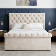 Chesterfield Ottoman Storage Bed Frame Side Lift