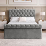 Chesterfield Ottoman Storage Bed Frame Side Lift