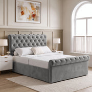 Chesterfield Ottoman Storage Bed Frame Side Lift