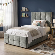 Square Ottoman Storage Bed - Velvet Ottoman Bed Frame
