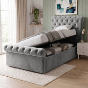 Chesterfield Ottoman Storage Bed Frame Side Lift