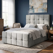 Square Ottoman Storage Bed - Velvet Ottoman Bed Frame
