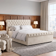 Chesterfield Ottoman Storage Bed Frame Side Lift