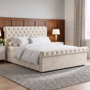 Chesterfield Ottoman Storage Bed Frame Side Lift