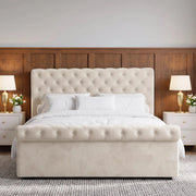 Chesterfield Ottoman Storage Bed Frame Side Lift