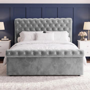 Chesterfield Ottoman Storage Bed Frame Side Lift
