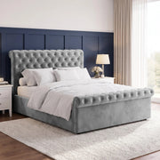 Chesterfield Ottoman Storage Bed Frame Side Lift
