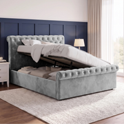 Chesterfield Ottoman Storage Bed Frame Side Lift