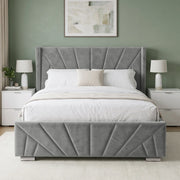 Velvet Ottoman Storage Bed - Sunrise Ottoman Bed Frame
