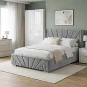 Velvet Ottoman Storage Bed - Sunrise Ottoman Bed Frame