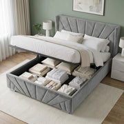 Velvet Ottoman Storage Bed - Sunrise Ottoman Bed Frame