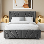 Velvet Ottoman Storage Bed - Sunrise Ottoman Bed Frame