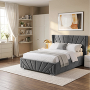 Velvet Ottoman Storage Bed - Sunrise Ottoman Bed Frame