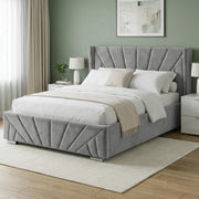 Velvet Ottoman Storage Bed - Sunrise Ottoman Bed Frame