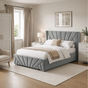 Velvet Ottoman Storage Bed - Sunrise Ottoman Bed Frame