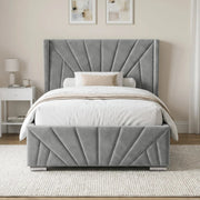 Velvet Ottoman Storage Bed - Sunrise Ottoman Bed Frame