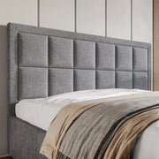 Linen Ottoman Bed Frame - End Lift Ottoman Storage Bed
