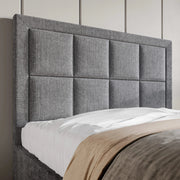 Linen Ottoman Bed Frame - End Lift Ottoman Storage Bed