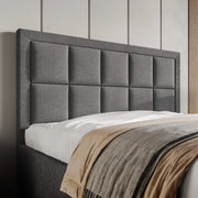 Linen Ottoman Bed Frame - End Lift Ottoman Storage Bed