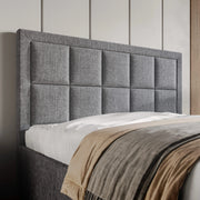 Linen Ottoman Bed Frame - End Lift Ottoman Storage Bed
