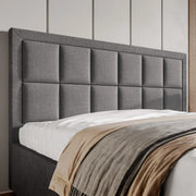 Linen Ottoman Bed Frame - End Lift Ottoman Storage Bed