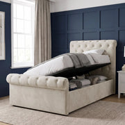 Chesterfield Ottoman Storage Bed Frame Side Lift