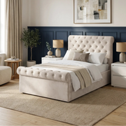 Chesterfield Ottoman Storage Bed Frame Side Lift