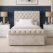 Chesterfield Ottoman Storage Bed Frame Side Lift