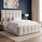 Square Ottoman Storage Bed - Velvet Ottoman Bed Frame