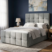 Square Ottoman Storage Bed - Velvet Ottoman Bed Frame