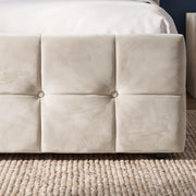 Square Ottoman Storage Bed - Velvet Ottoman Bed Frame