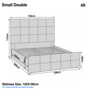 Square Ottoman Storage Bed - Velvet Ottoman Bed Frame