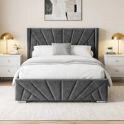 Velvet Ottoman Storage Bed - Sunrise Ottoman Bed Frame