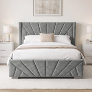 Velvet Ottoman Storage Bed - Sunrise Ottoman Bed Frame