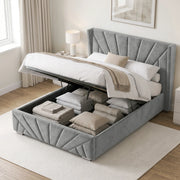 Velvet Ottoman Storage Bed - Sunrise Ottoman Bed Frame